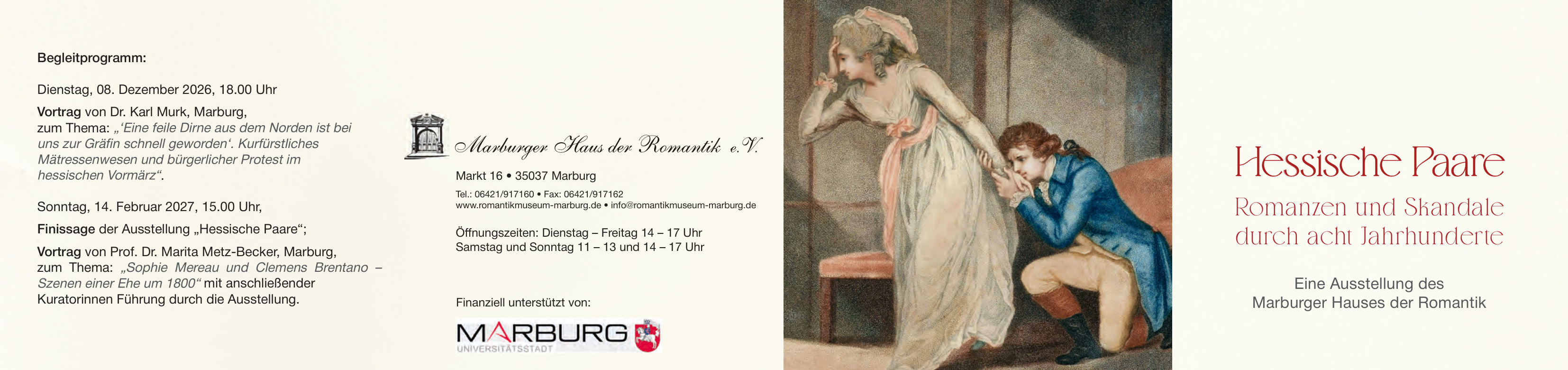 Einladung zur Ausstellung Hessische Paare – Außenseite